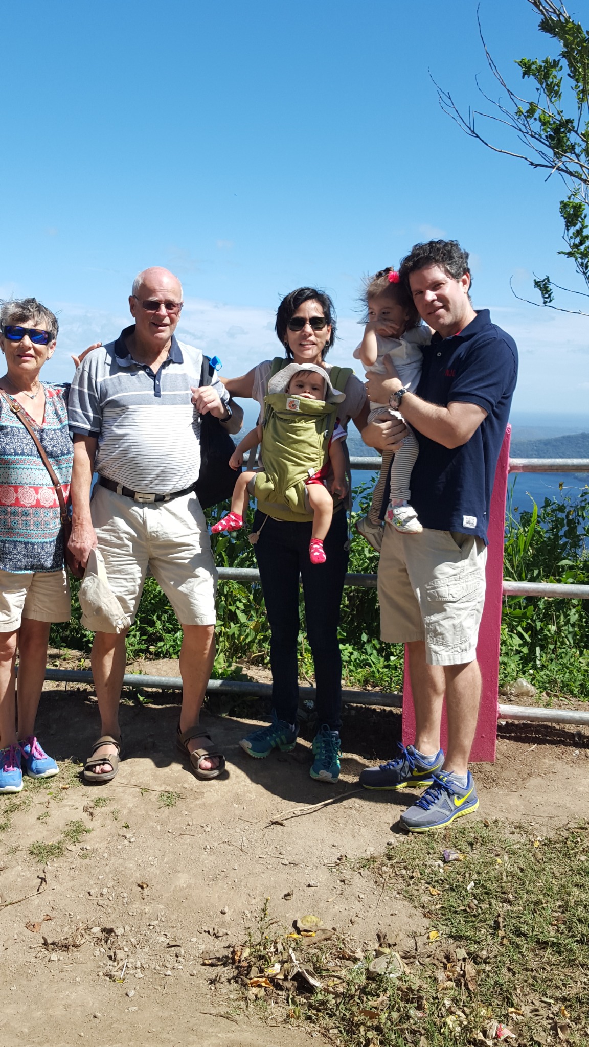 Michael Maynard with his family while exploring Nicaragua.